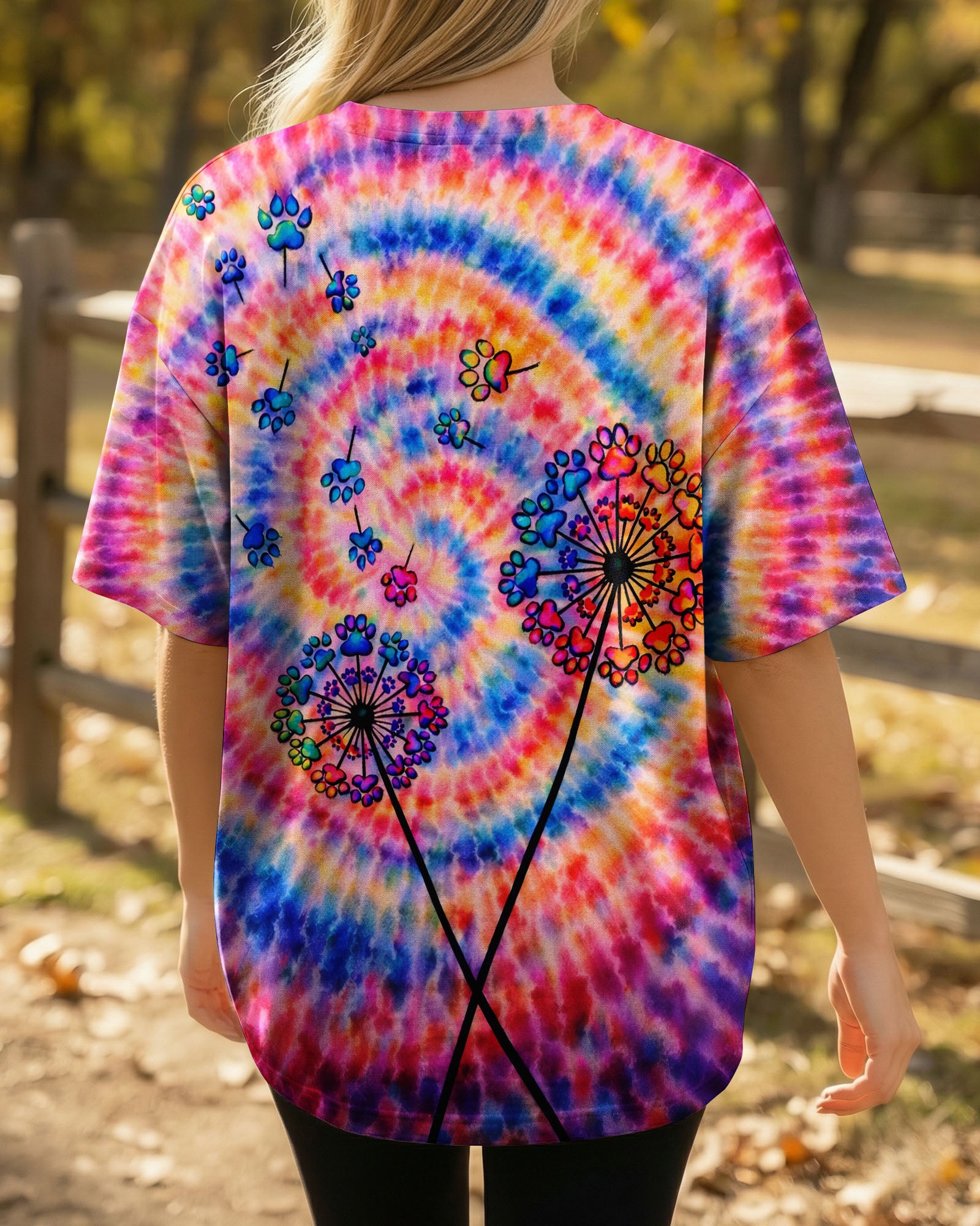 DANDELION PAW PRINT SWIRL ALL OVER PRINT - TLNO1303261