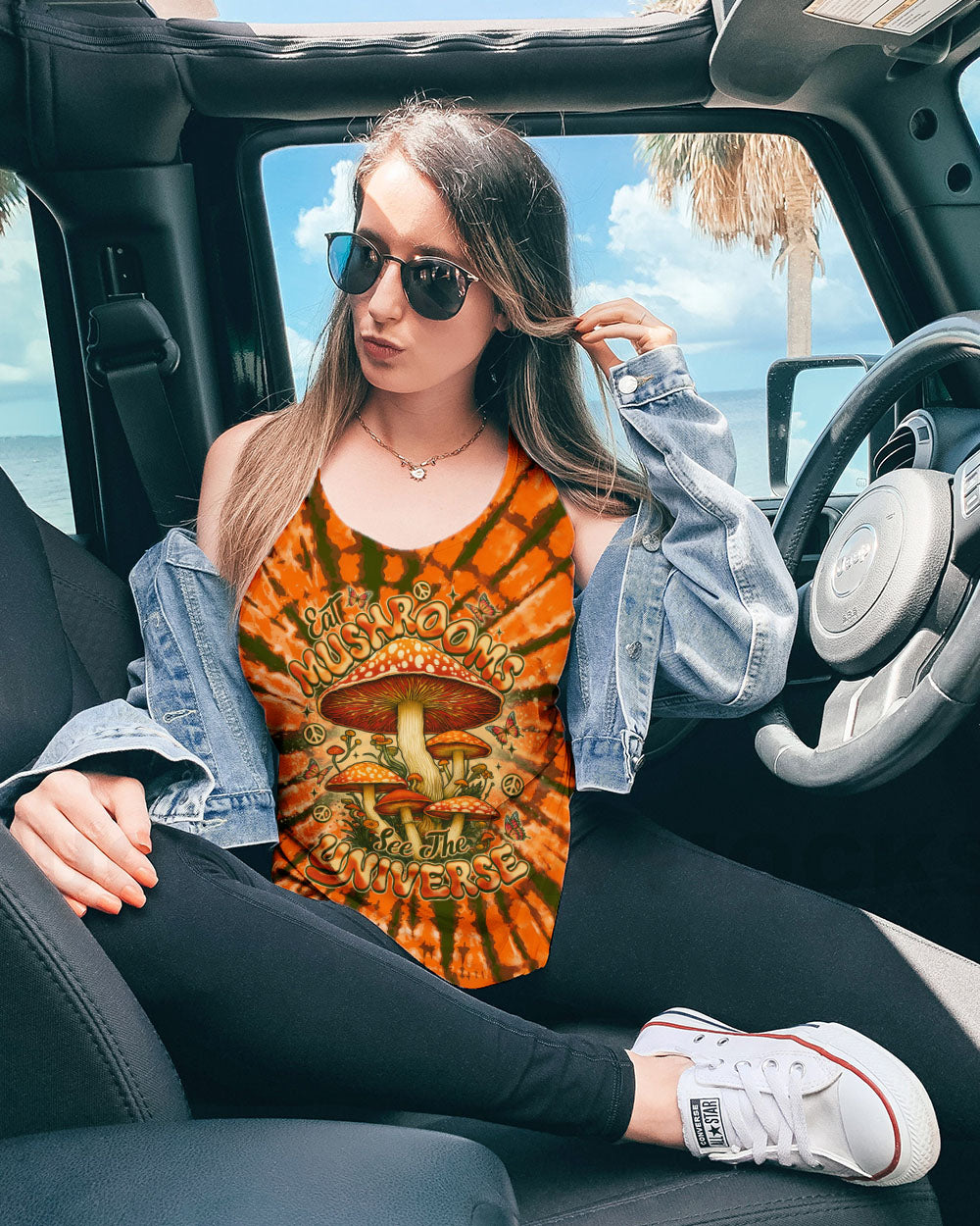 EAT MUSHROOMS SEE THE UNIVERSE TIE DYE ALL OVER PRINT - TLNO1310251