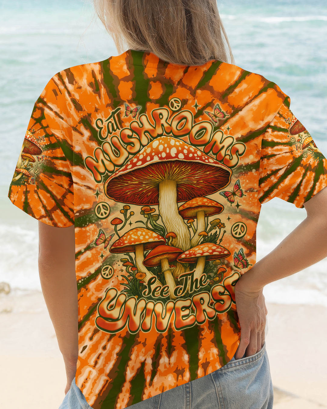 EAT MUSHROOMS SEE THE UNIVERSE TIE DYE ALL OVER PRINT - TLNO1310251