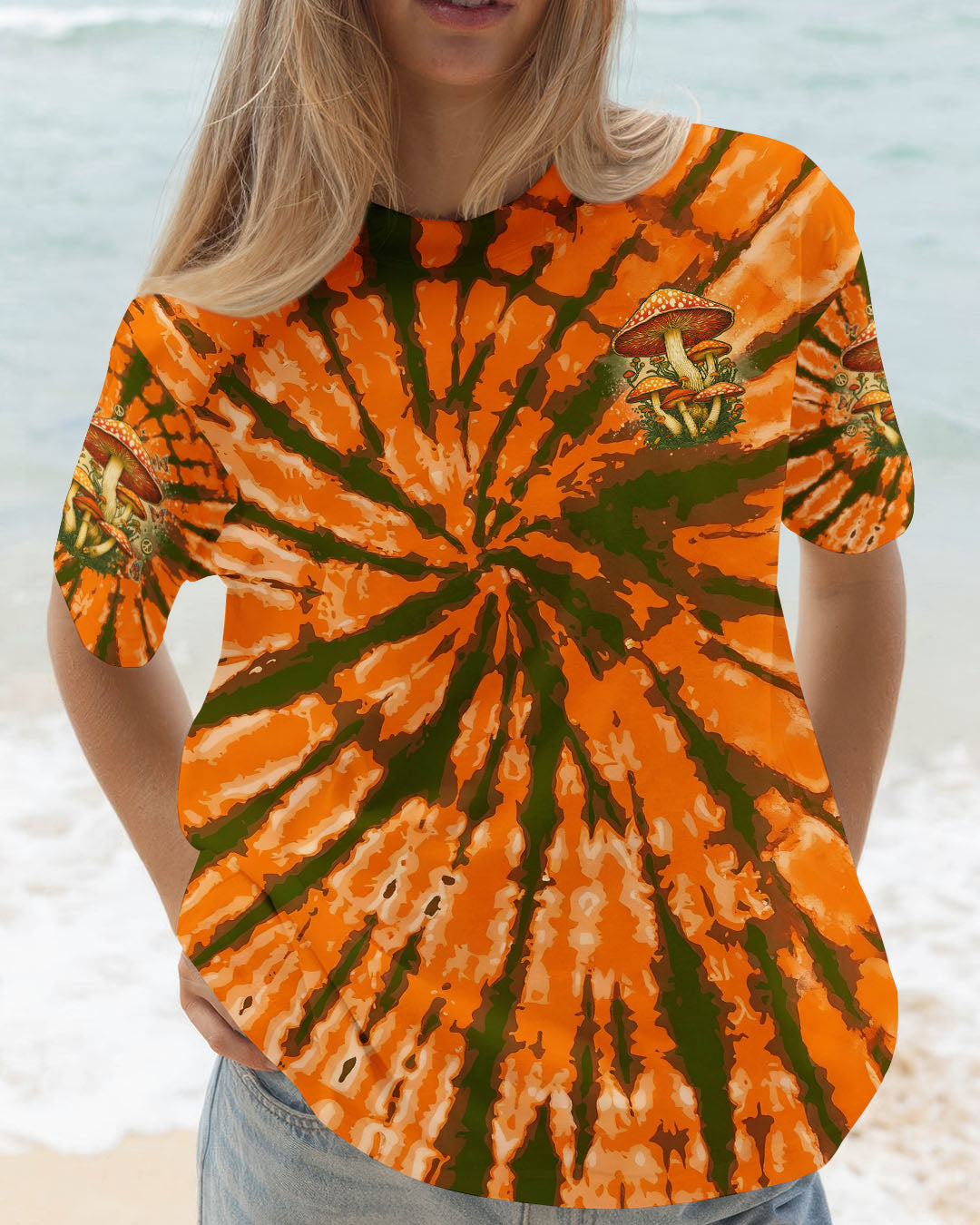 EAT MUSHROOMS SEE THE UNIVERSE TIE DYE ALL OVER PRINT - TLNO1310251