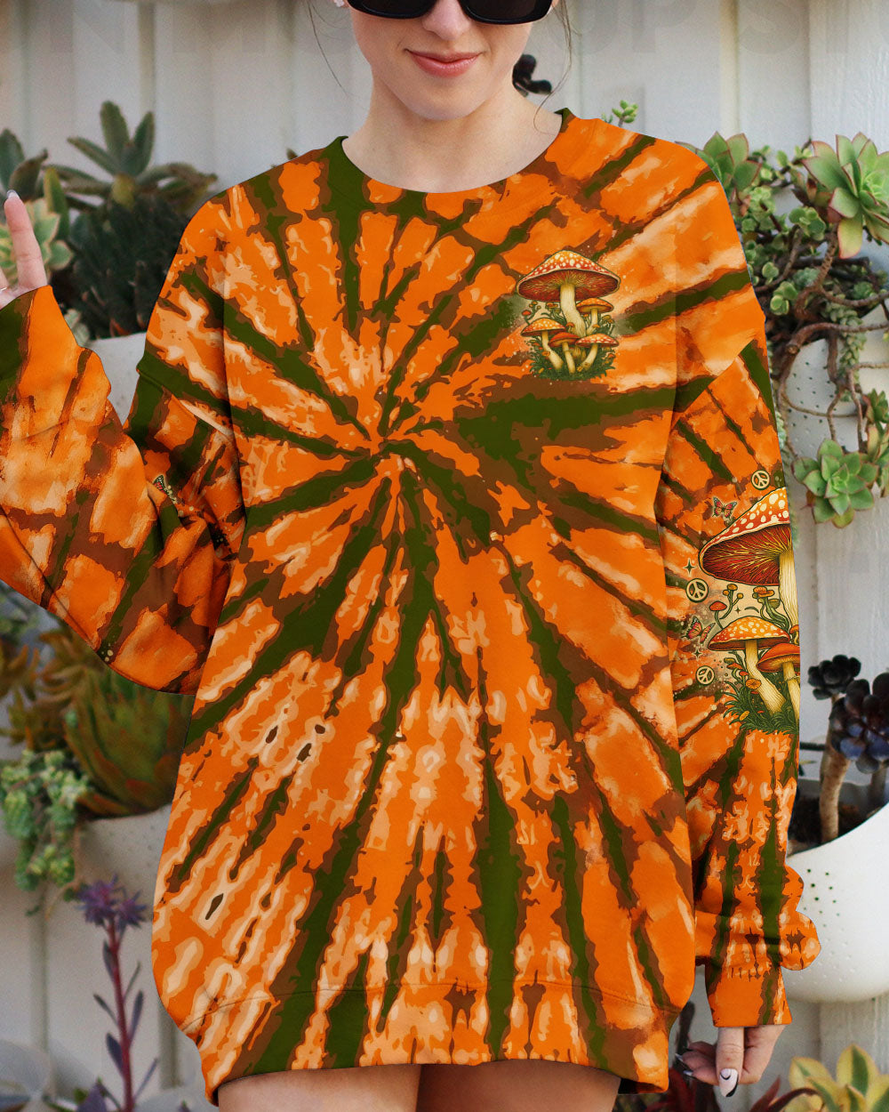 EAT MUSHROOMS SEE THE UNIVERSE TIE DYE ALL OVER PRINT - TLNO1310251
