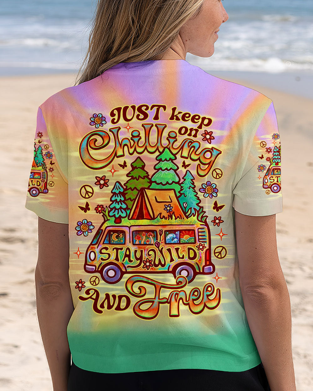 JUST KEEP ON CHILLING STAY WILD AND FREE BUS ALL OVER PRINT - TLNO1402251