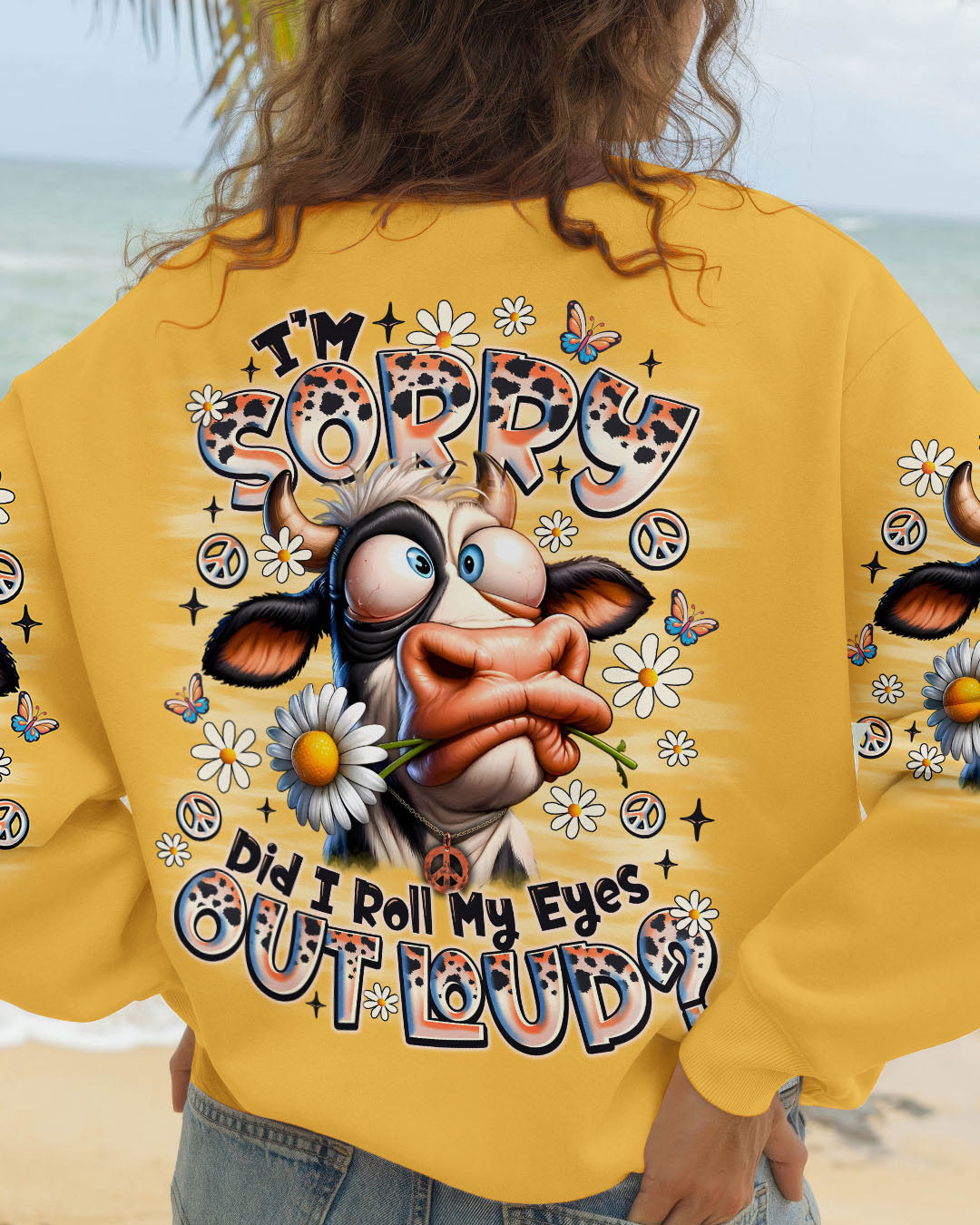 DID I ROLL MY EYES OUT LOUD COW ALL OVER PRINT - TLNO1407251