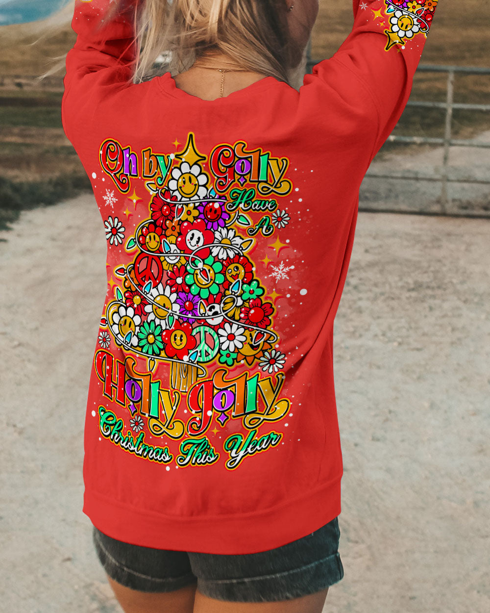 HOLLY JOLLY CHRISTMAS ALL OVER PRINT  - TLNO1410242