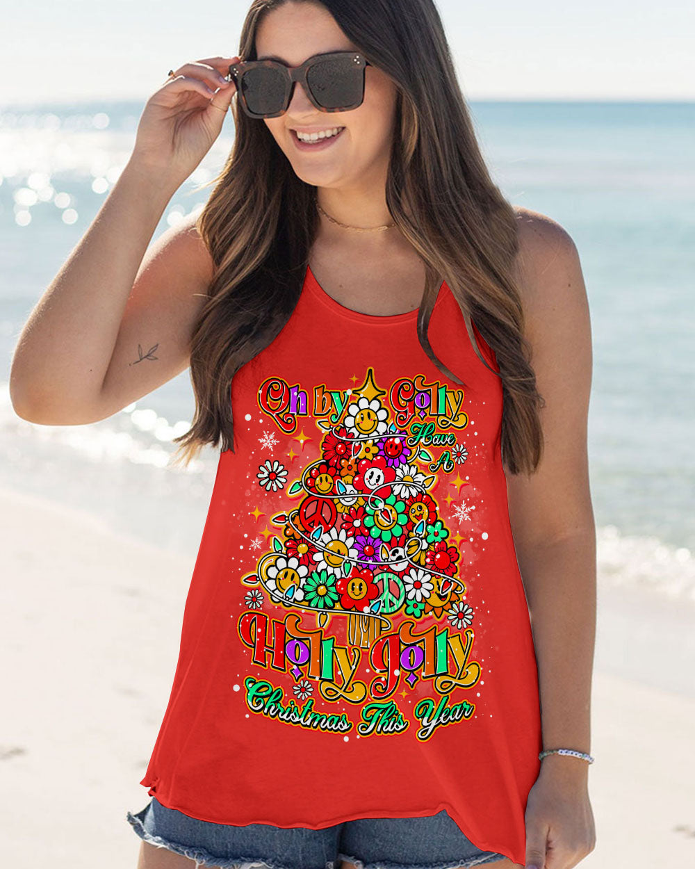 HOLLY JOLLY CHRISTMAS ALL OVER PRINT  - TLNO1410242