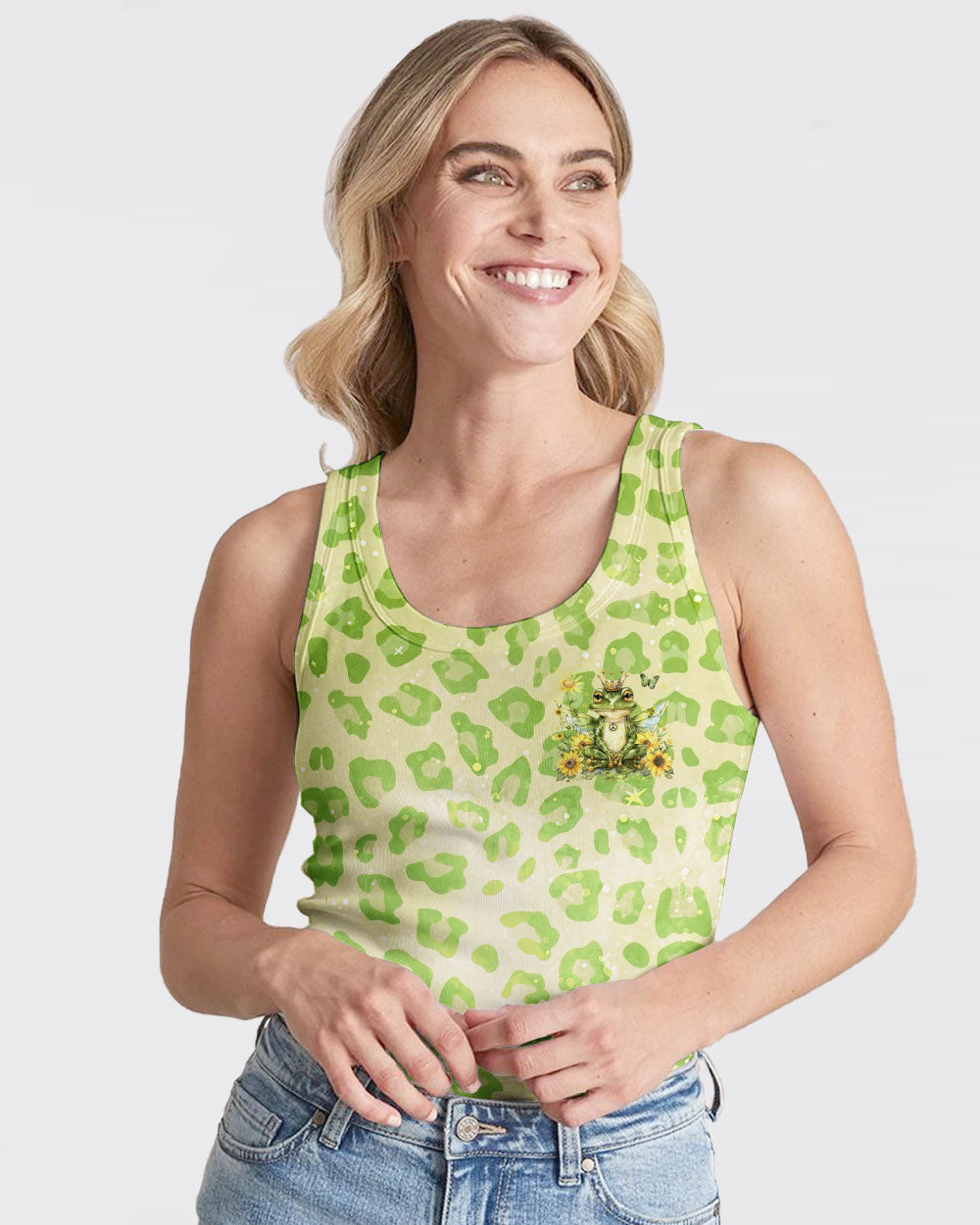 BE YOU THE WORLD WILL ADJUST FROG ALL OVER PRINT - TLNO1504242