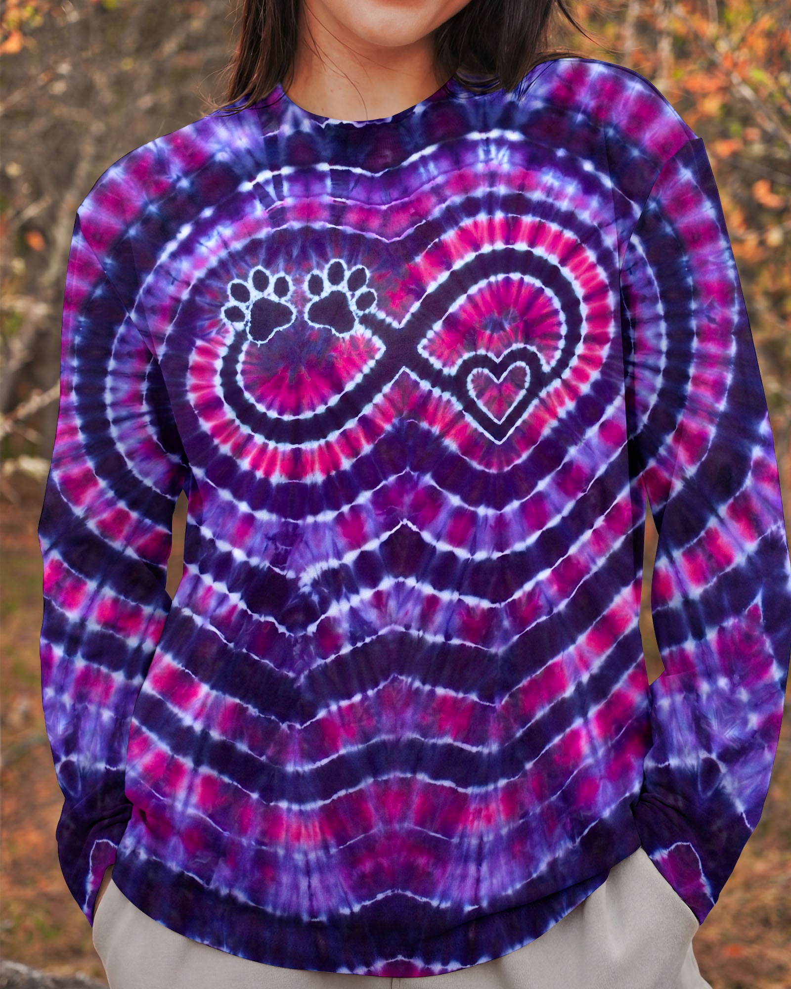 INFINITY HEART PAW PRINT SWIRL ALL OVER PRINT  - TLNO1506262