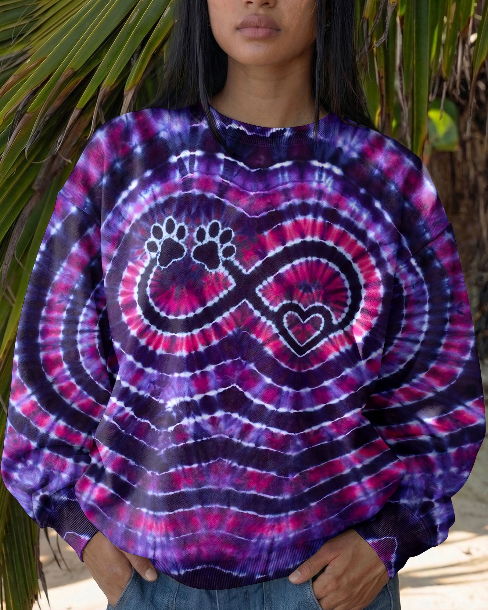 INFINITY HEART PAW PRINT SWIRL ALL OVER PRINT  - TLNO1506262