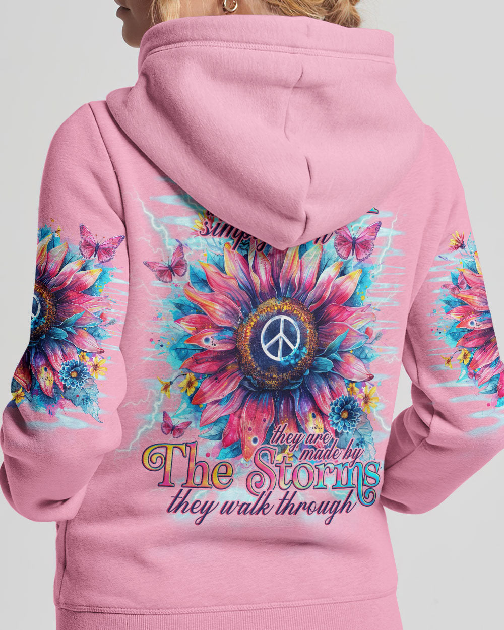 STRONG WOMEN AREN'T SIMPLY BORN SUNFLOWER ALL OVER PRINT - TLNO1603242
