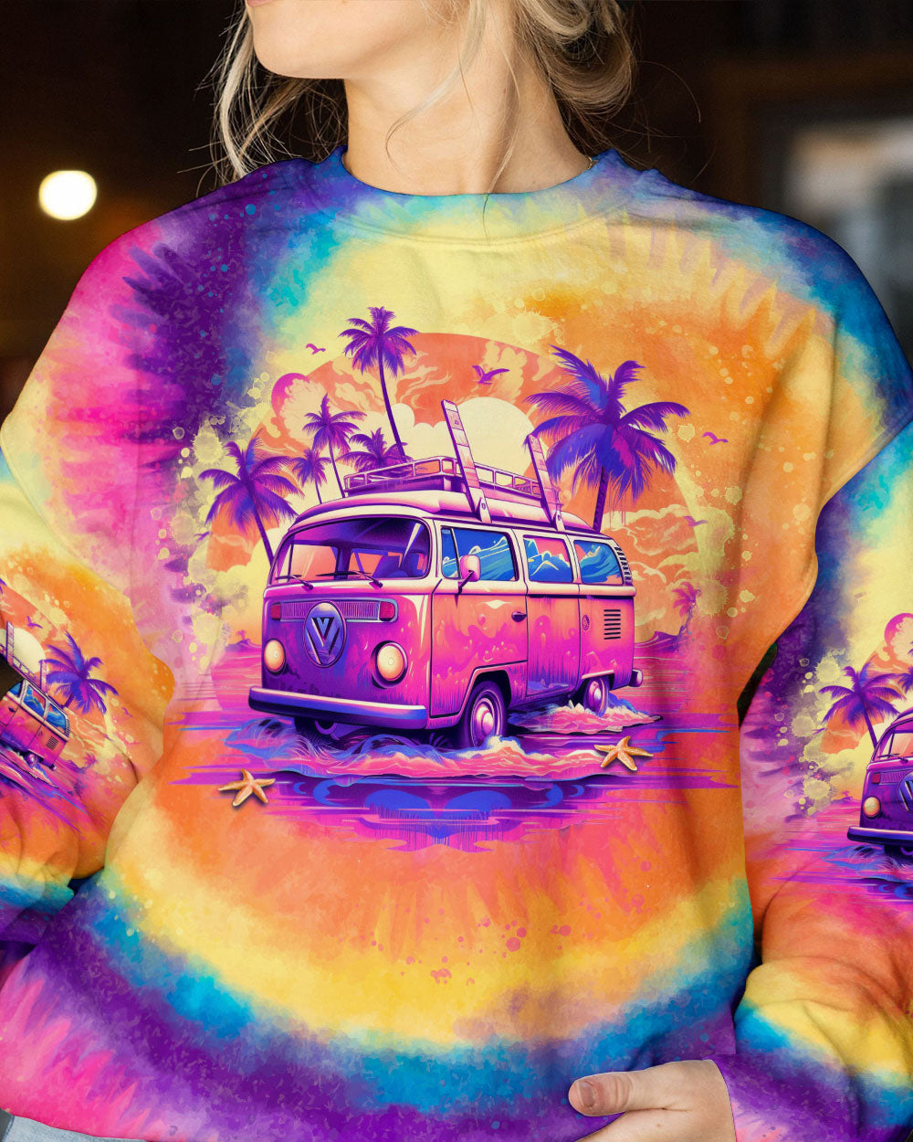 RUNNING AGAINST THE WIND TIE DYE BEACH ALL OVER PRINT - TLNO1606231