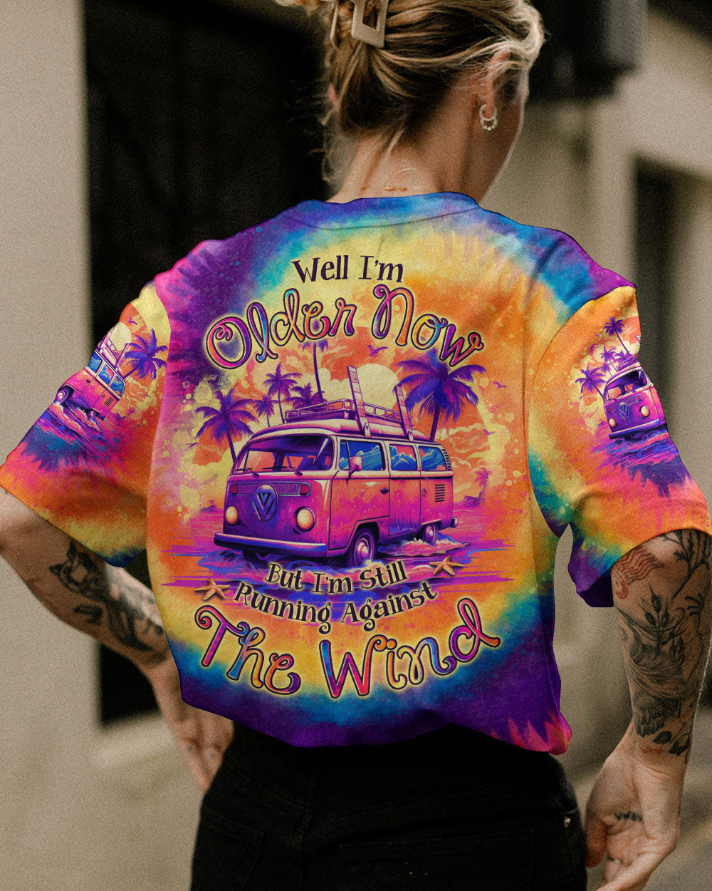 RUNNING AGAINST THE WIND TIE DYE BEACH ALL OVER PRINT - TLNO1606231