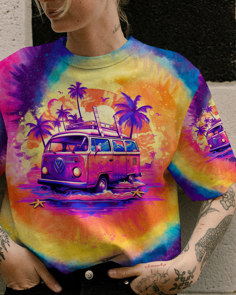 RUNNING AGAINST THE WIND TIE DYE BEACH ALL OVER PRINT - TLNO1606231