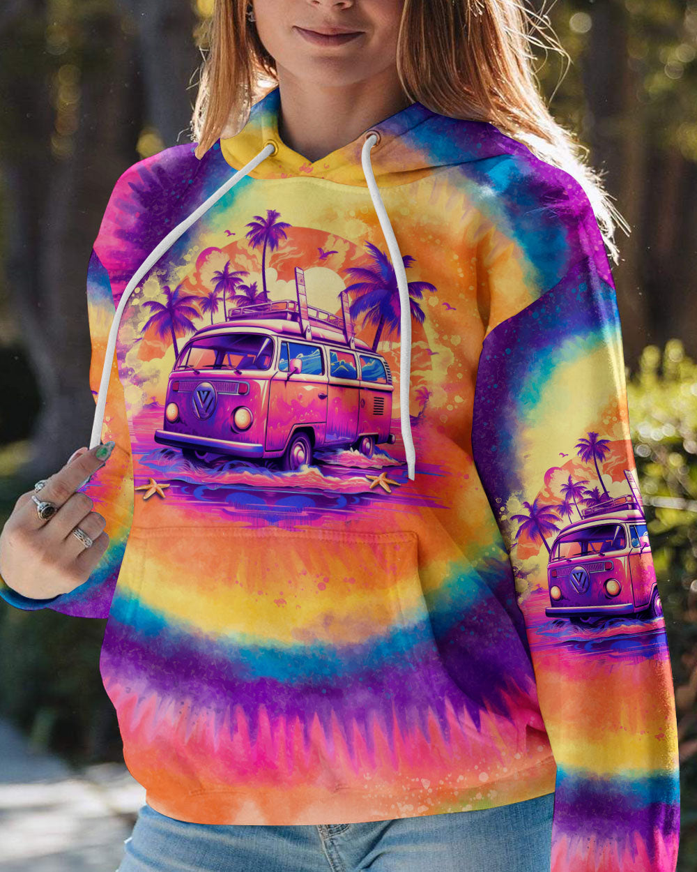 RUNNING AGAINST THE WIND TIE DYE BEACH ALL OVER PRINT - TLNO1606231