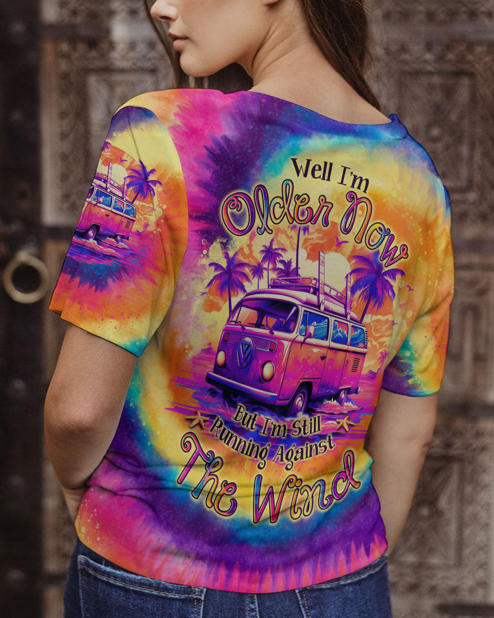 RUNNING AGAINST THE WIND TIE DYE BEACH ALL OVER PRINT - TLNO1606231