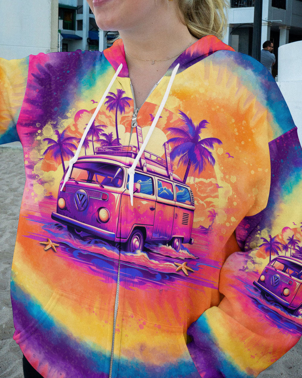 RUNNING AGAINST THE WIND TIE DYE BEACH ALL OVER PRINT - TLNO1606231