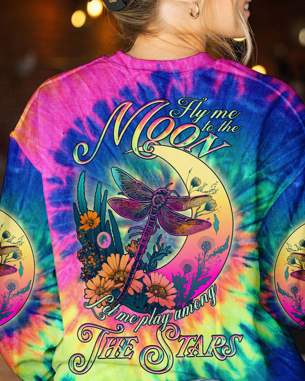 FLY ME TO THE MOON DRAGONFLY TIE DYE ALL OVER PRINT - TLNO1606232