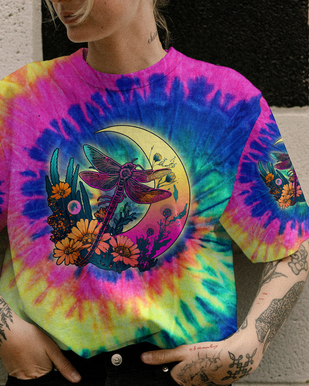 FLY ME TO THE MOON DRAGONFLY TIE DYE ALL OVER PRINT - TLNO1606232