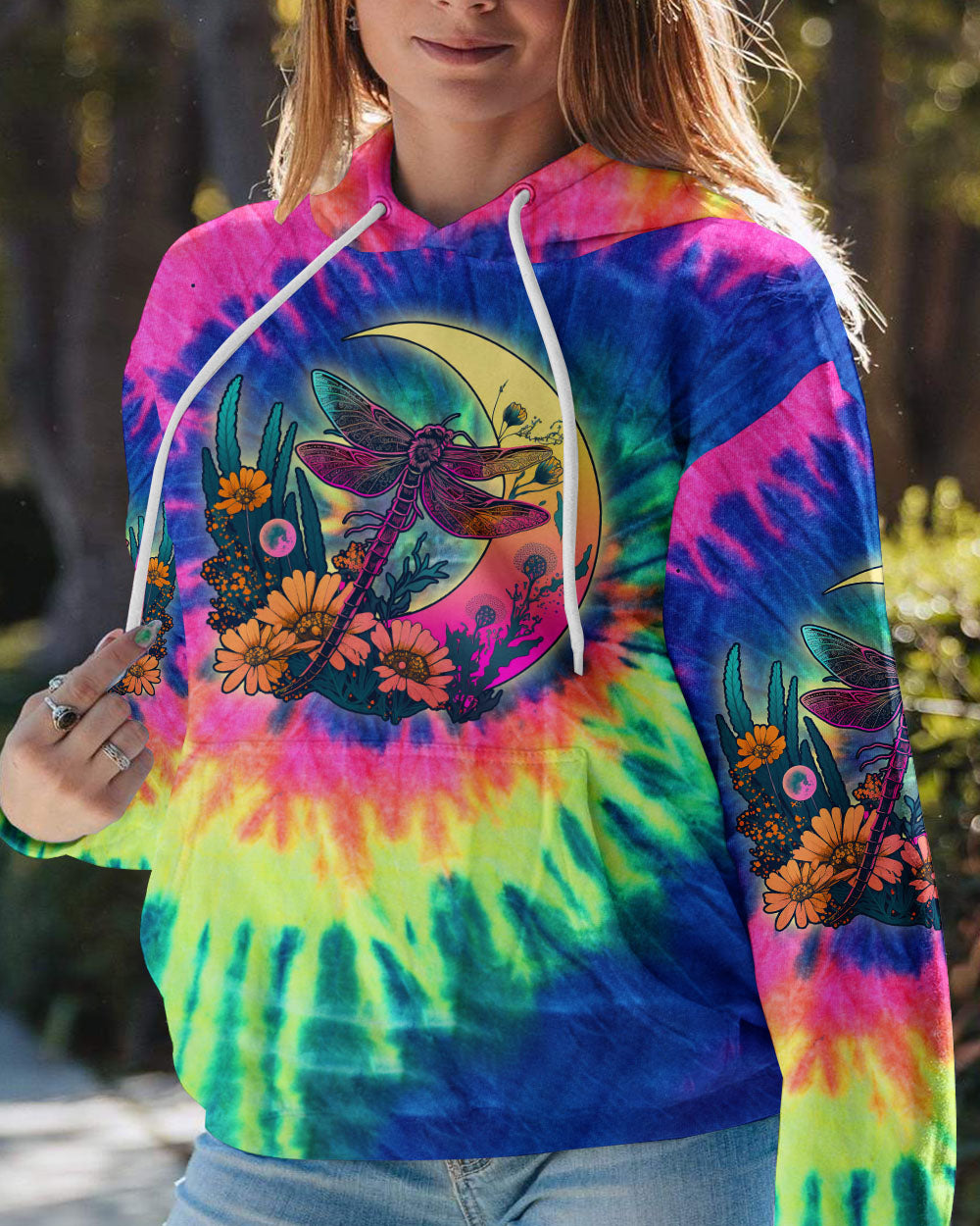 FLY ME TO THE MOON DRAGONFLY TIE DYE ALL OVER PRINT - TLNO1606232