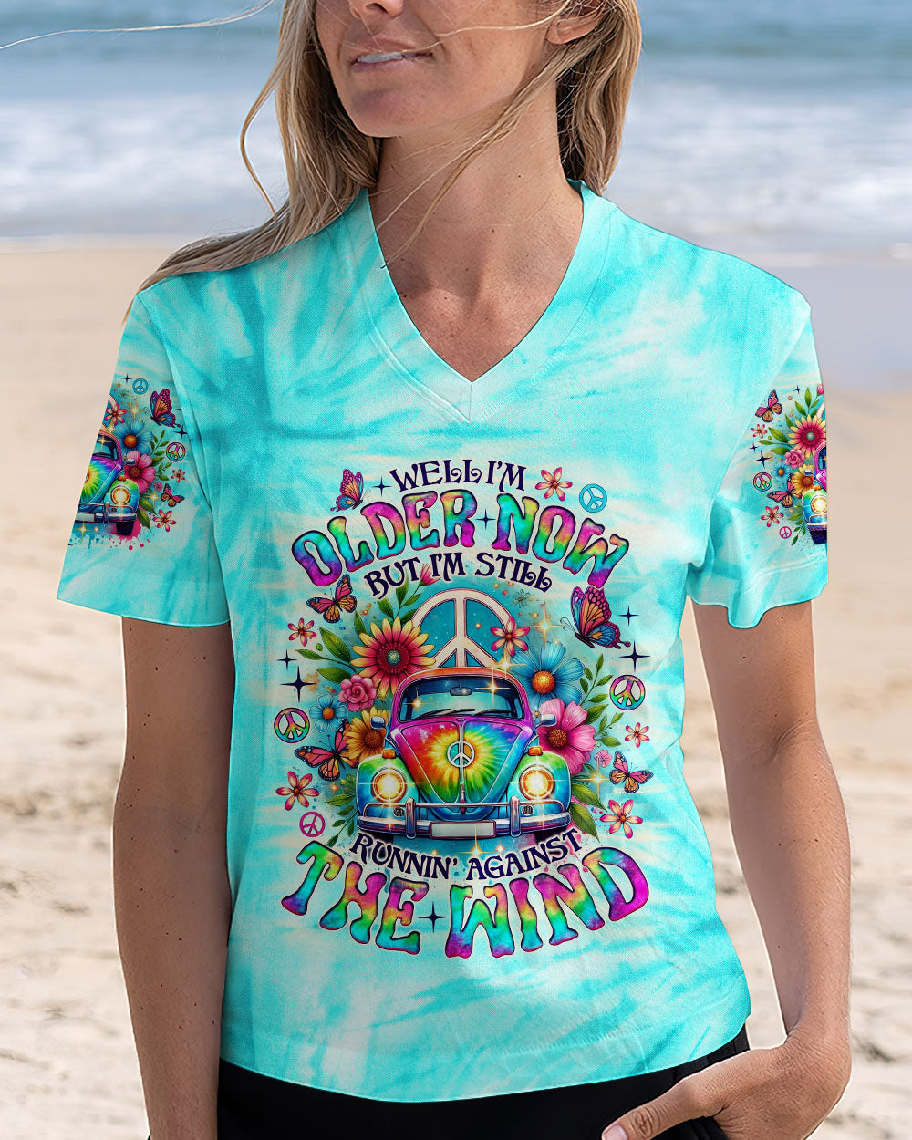 RUNNING AGAINST THE WIND CAR TIE DYE FRONT ALL OVER PRINT - TLNO1704252