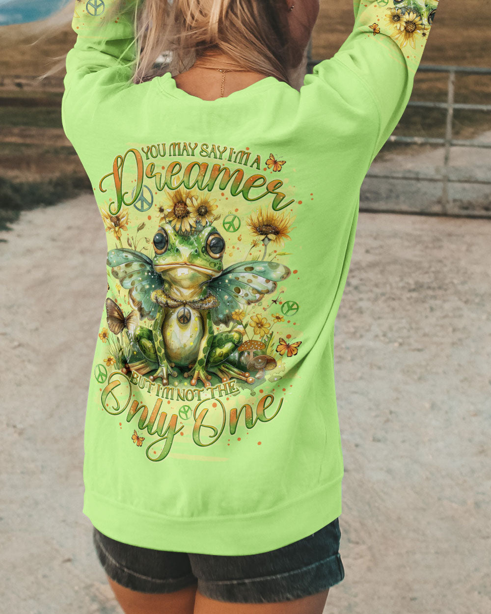 YOU MAY SAY I'M A DREAMER FROG ALL OVER PRINT - TLNO1705242
