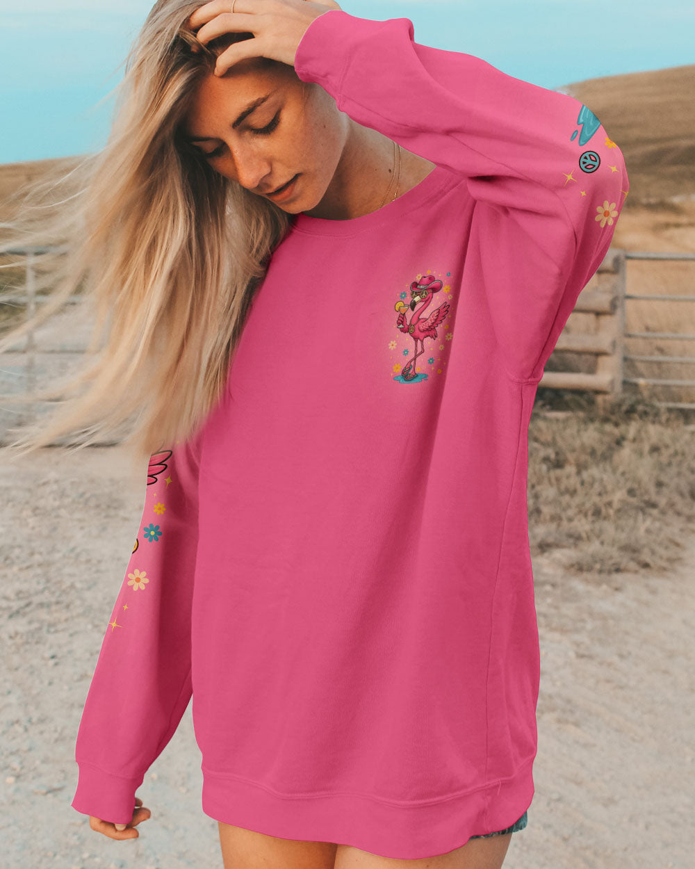 PRETTY IN PINK FLAMINGO ALL OVER PRINT - TLNO1705251