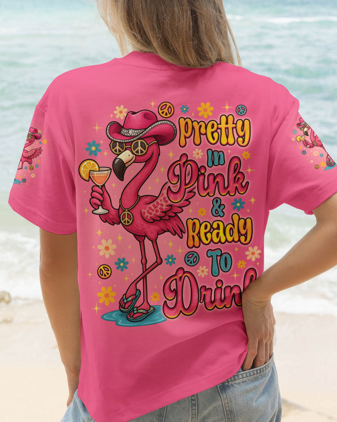 PRETTY IN PINK FLAMINGO ALL OVER PRINT - TLNO1705251