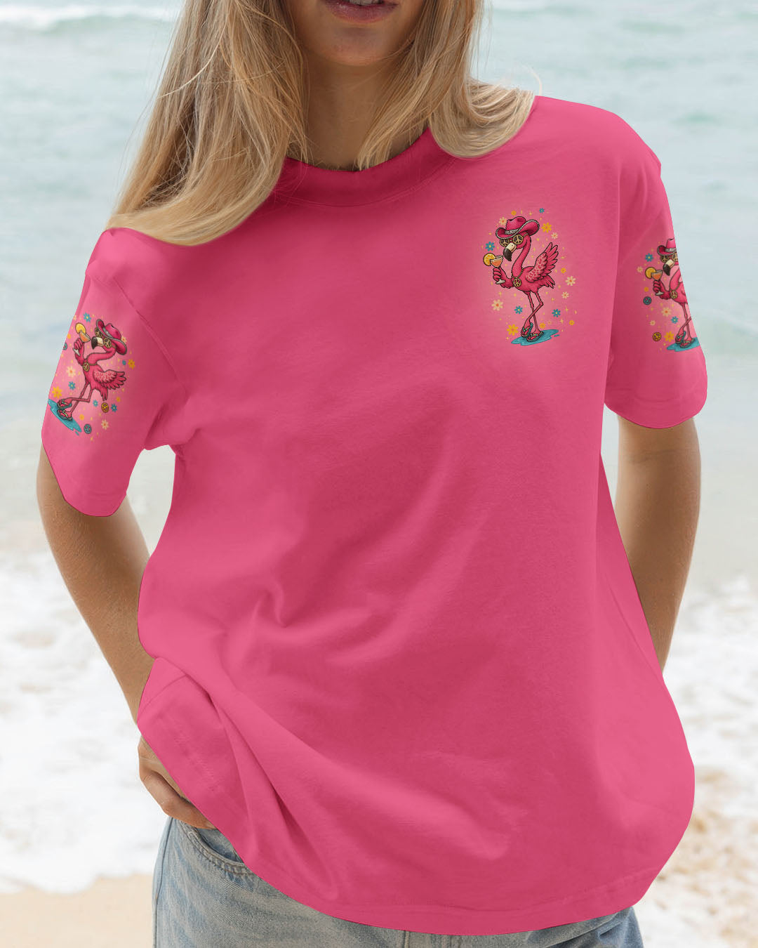 PRETTY IN PINK FLAMINGO ALL OVER PRINT - TLNO1705251