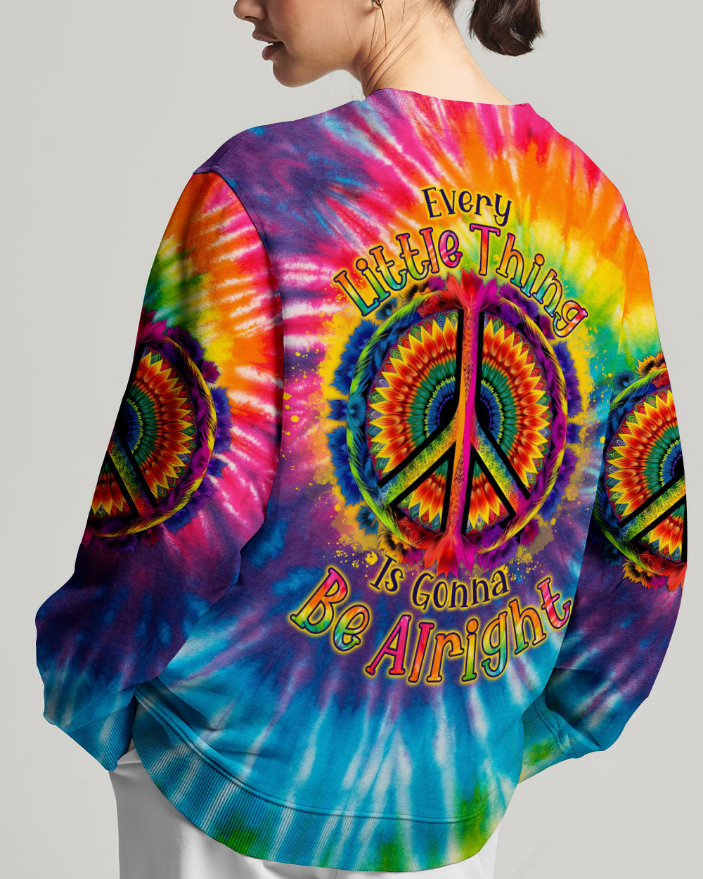 EVERY LITTLE THING SUNFLOWER TIE DYE ALL OVER PRINT - TLNO1707232
