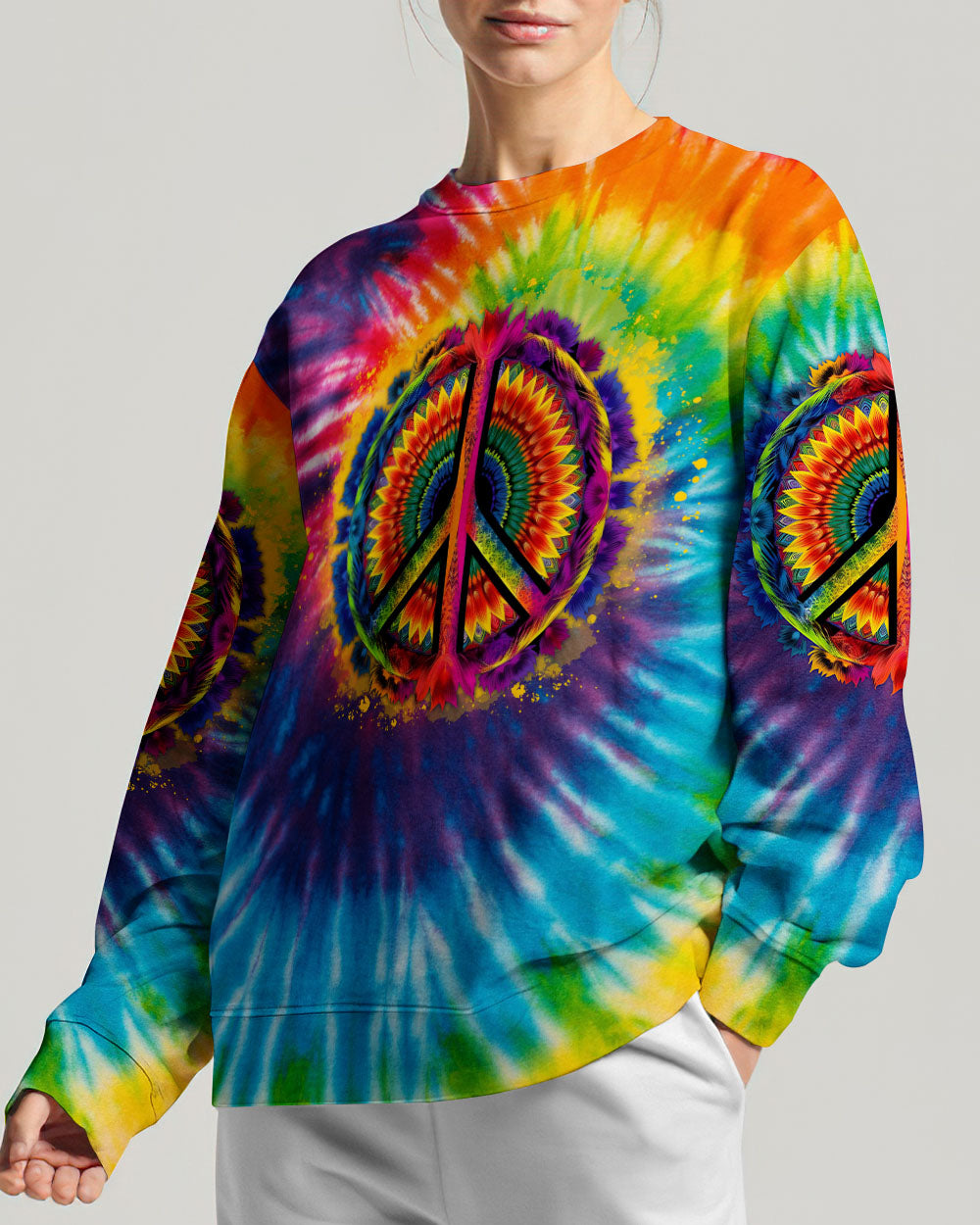 EVERY LITTLE THING SUNFLOWER TIE DYE ALL OVER PRINT - TLNO1707232