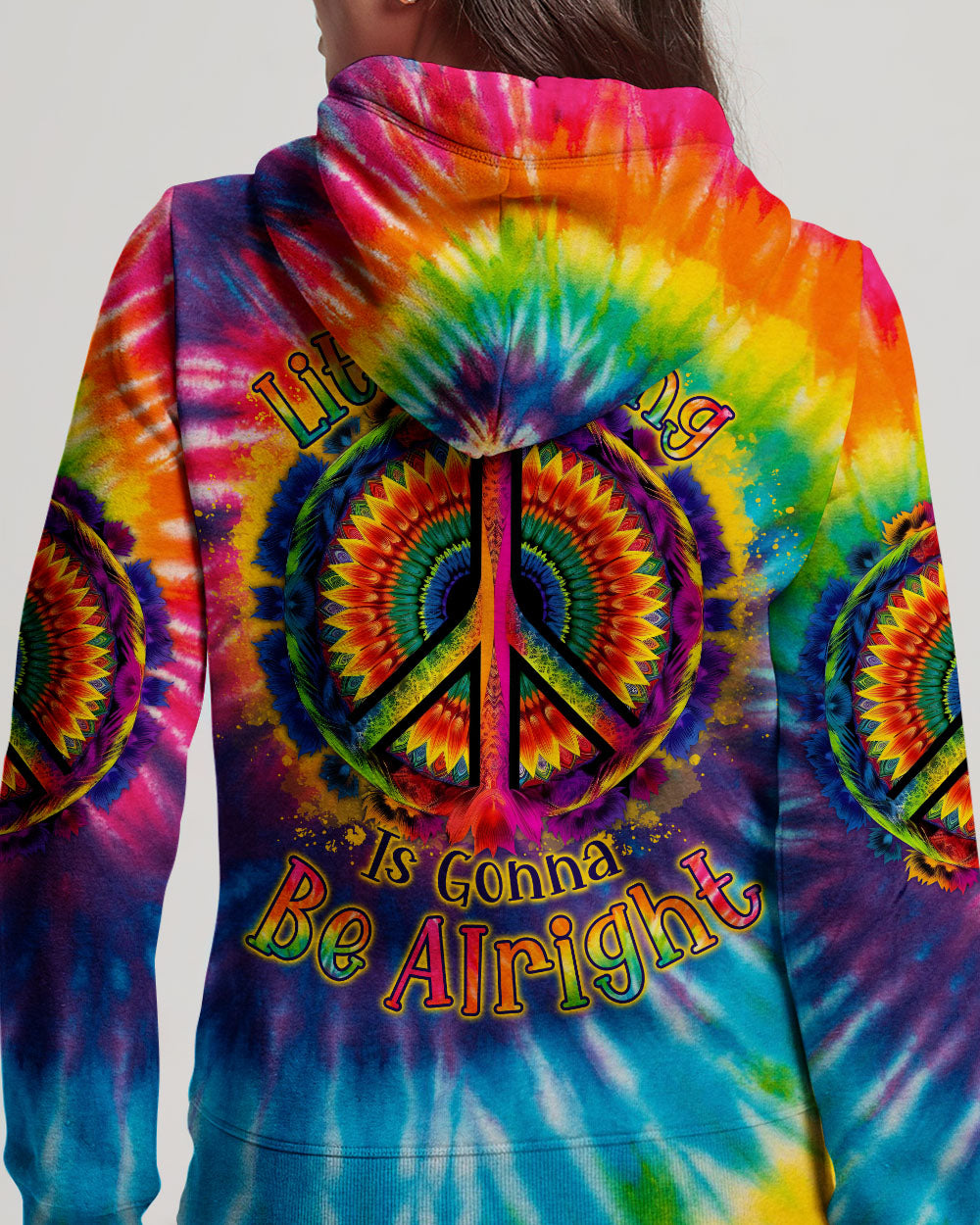 EVERY LITTLE THING SUNFLOWER TIE DYE ALL OVER PRINT - TLNO1707232