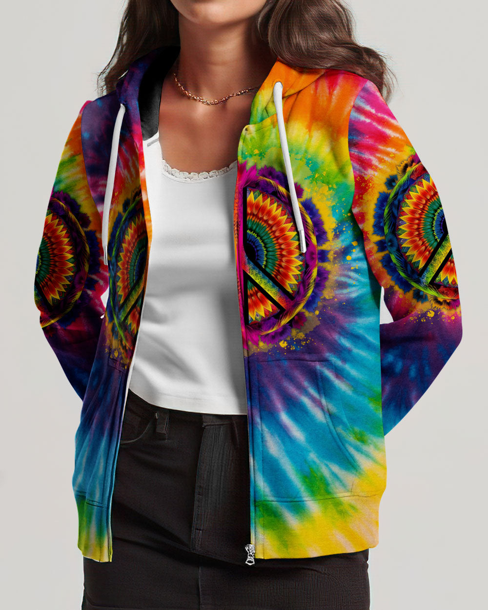 EVERY LITTLE THING SUNFLOWER TIE DYE ALL OVER PRINT - TLNO1707232
