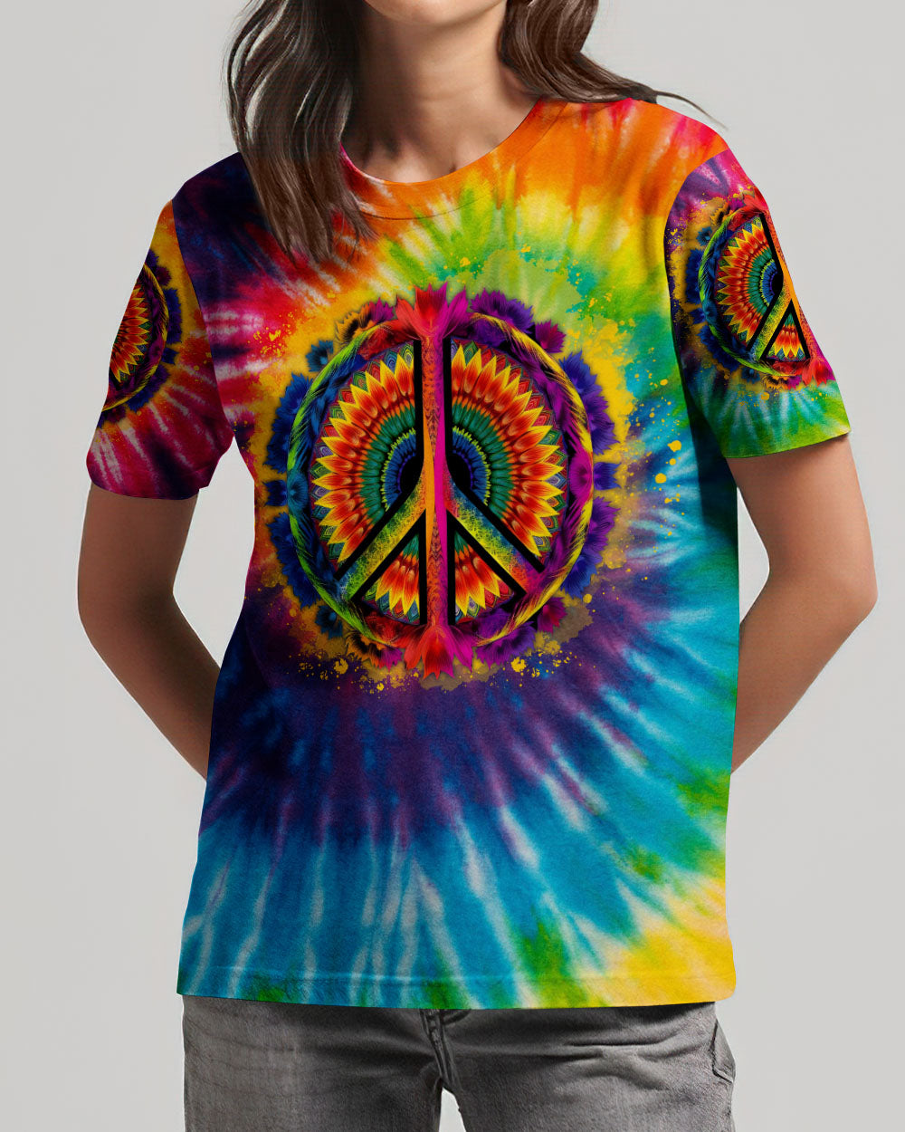 EVERY LITTLE THING SUNFLOWER TIE DYE ALL OVER PRINT - TLNO1707232