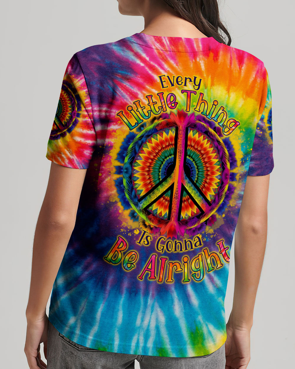 EVERY LITTLE THING SUNFLOWER TIE DYE ALL OVER PRINT - TLNO1707232