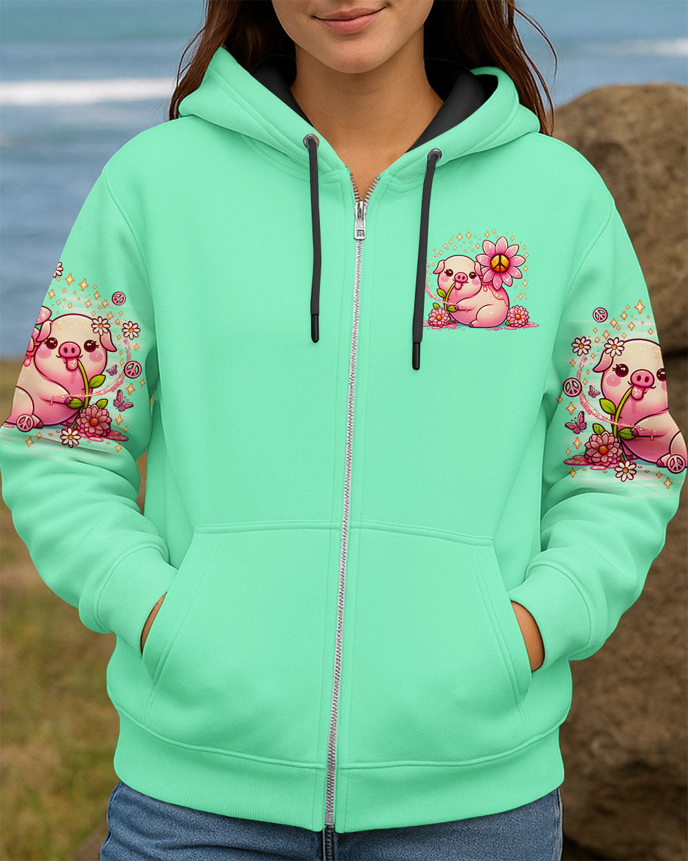 GETTIN' PIGGY WITH IT PIG ALL OVER PRINT - TLNO1707252