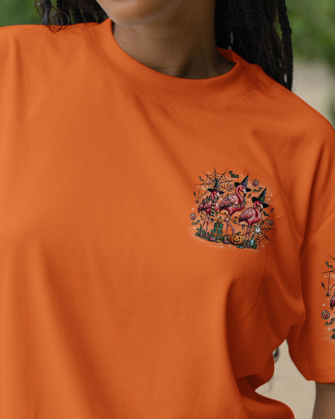 LET'S GO GIRLS FLAMINGO HALLOWEEN ALL OVER PRINT  - TLNO1808251