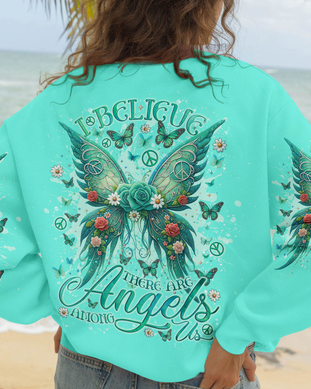 I BELIEVE THERE ARE ANGELS AMONG US WINGS ALL OVER PRINT - TLNO1812231