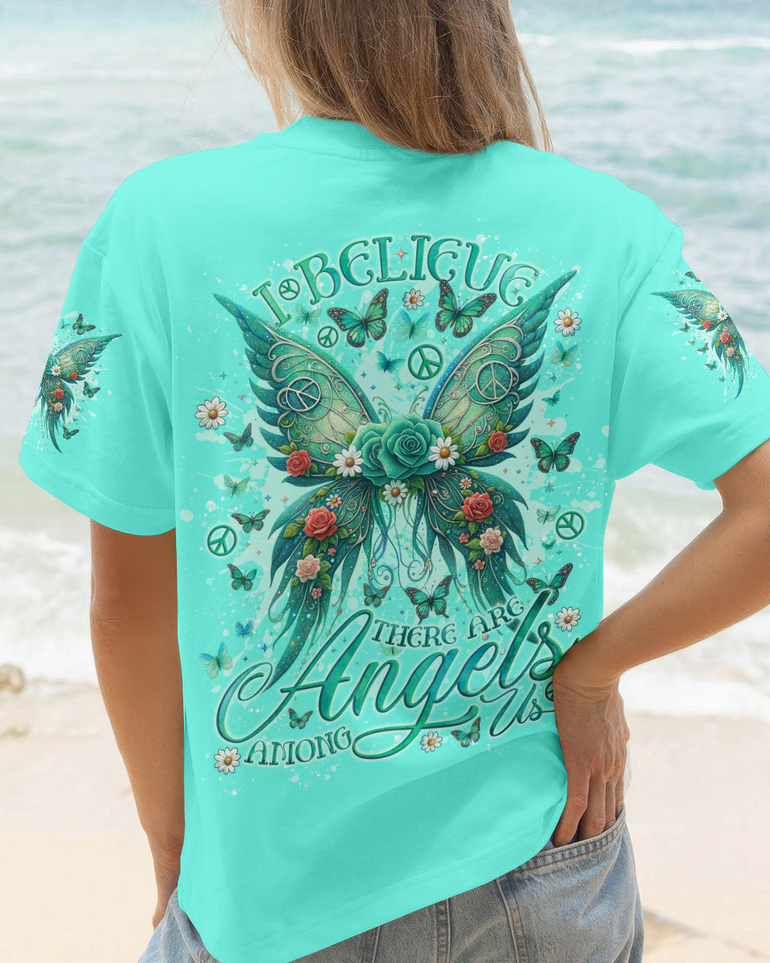 I BELIEVE THERE ARE ANGELS AMONG US WINGS ALL OVER PRINT - TLNO1812231