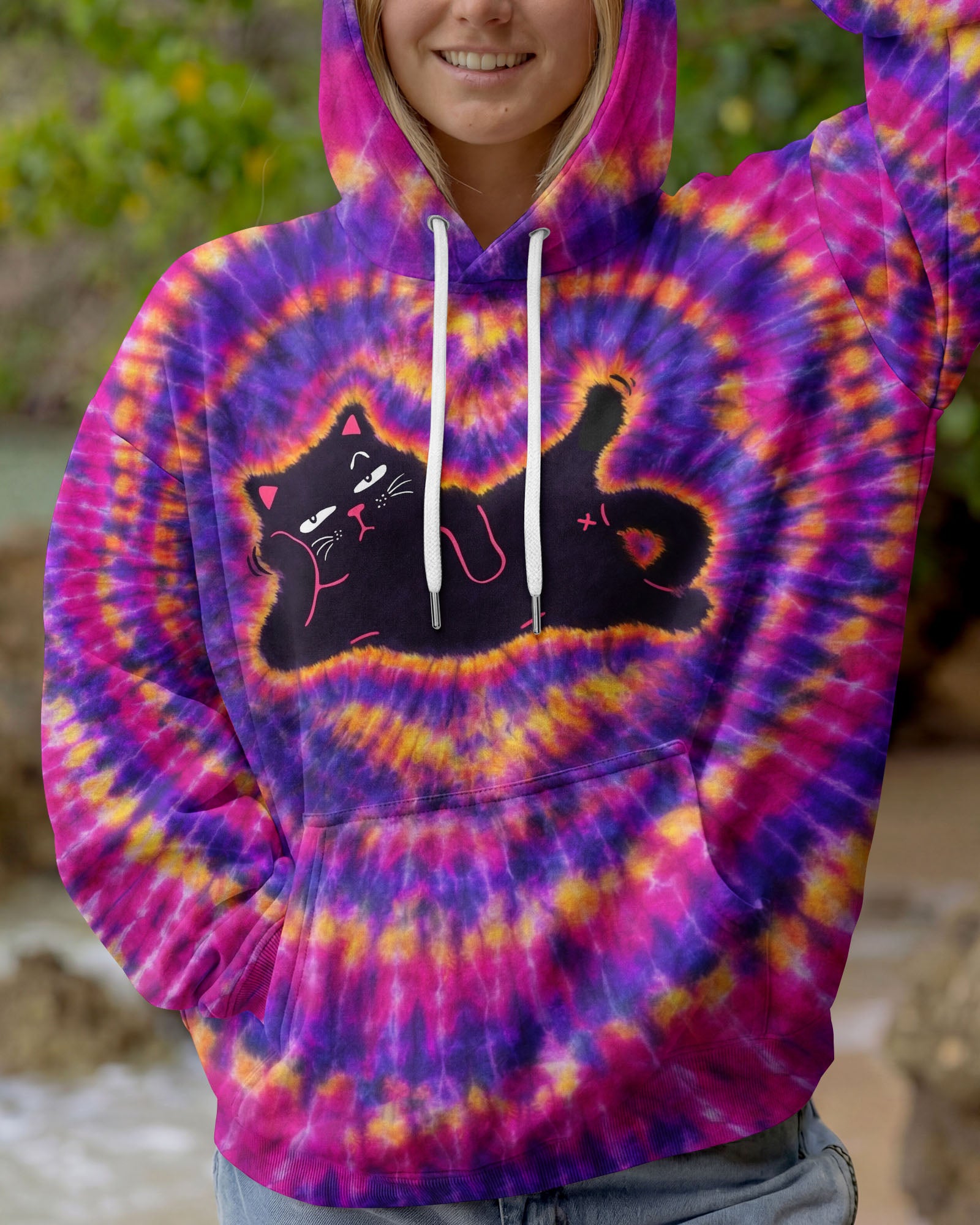 WAIT YOU'RE ALLERGIC TO CATS SWIRL ALL OVER PRINT   - TLNO1901261