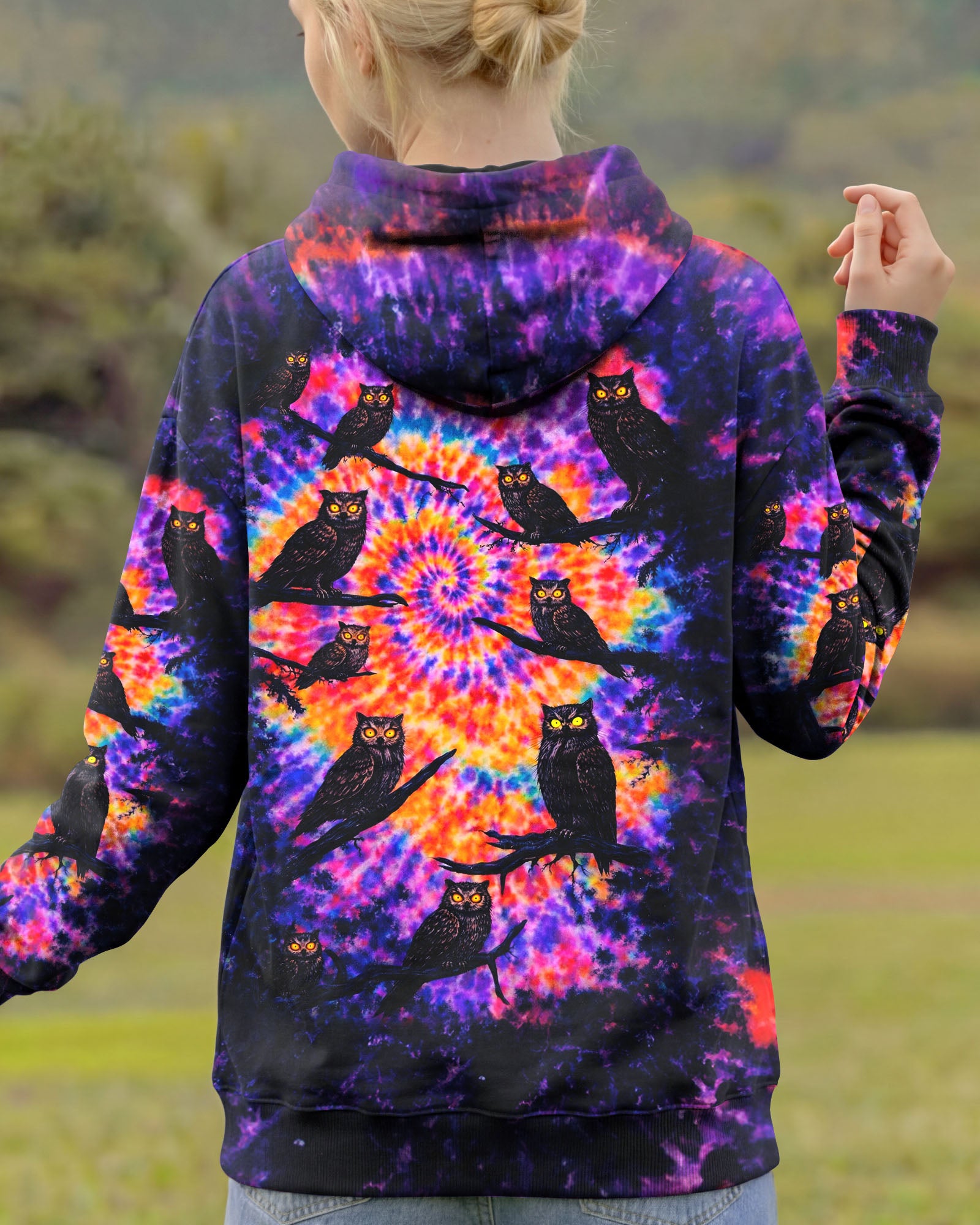 OWL IN THE DARK SWIRL ALL OVER PRINT - TLNO1901262