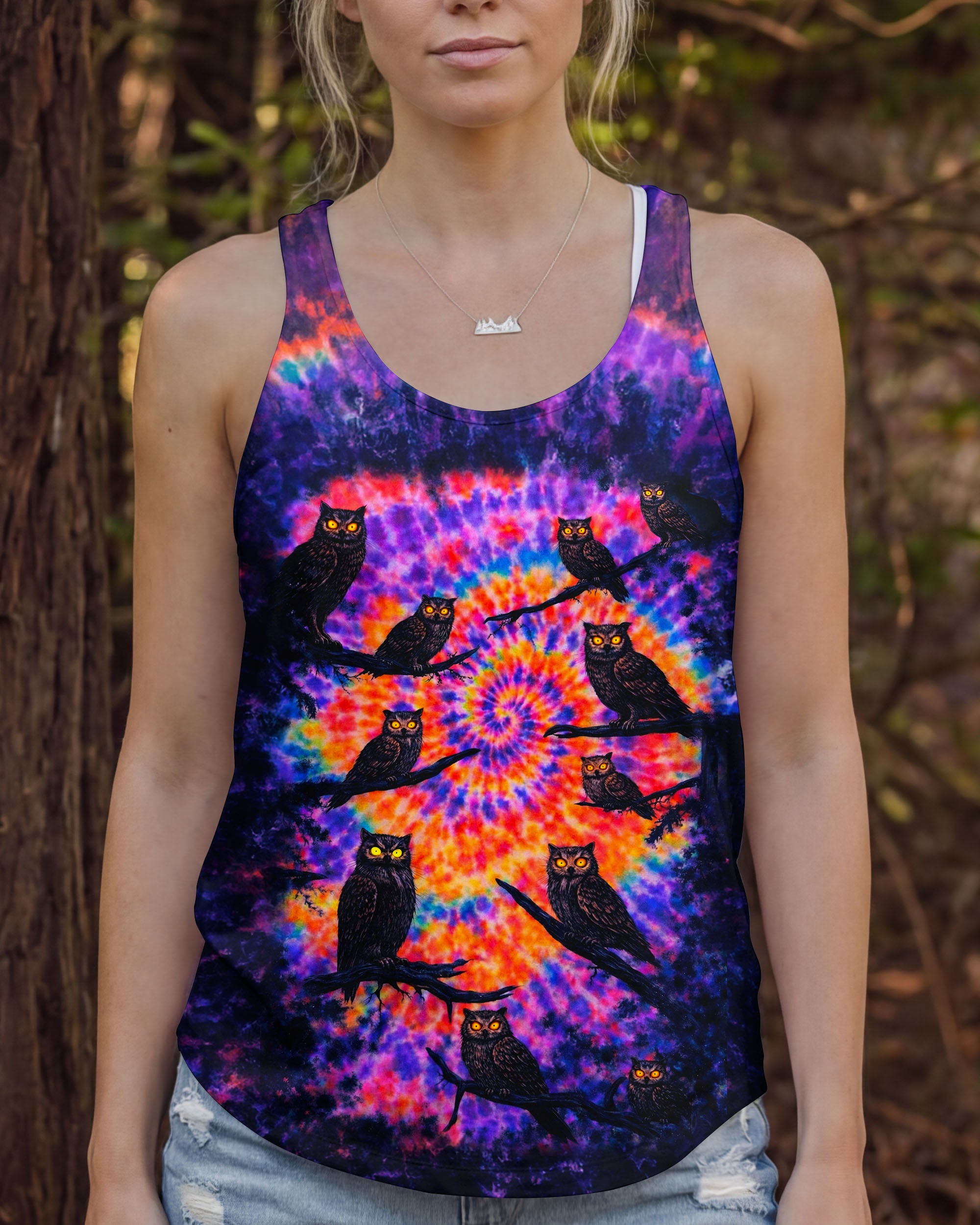 OWL IN THE DARK SWIRL ALL OVER PRINT - TLNO1901262