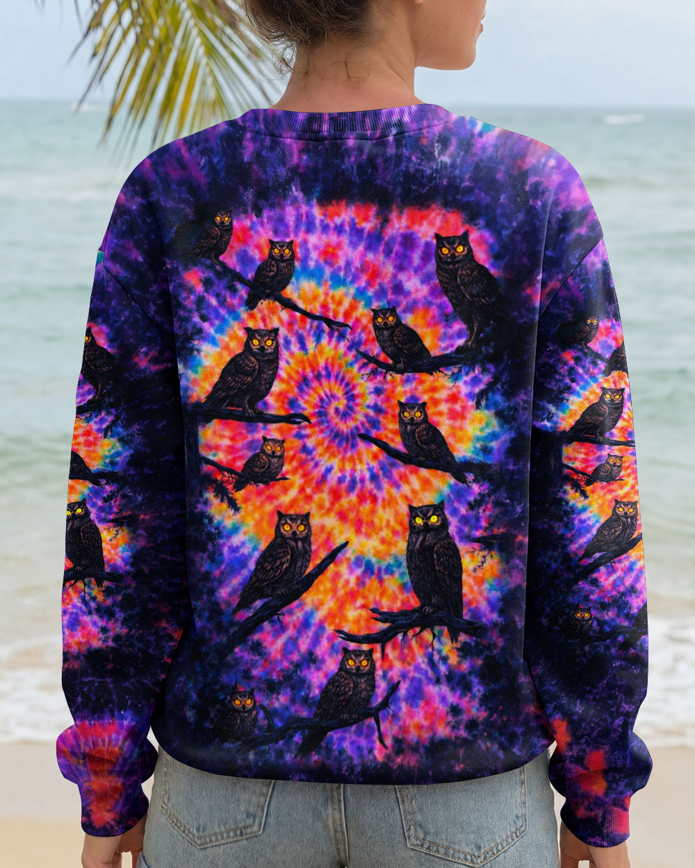 OWL IN THE DARK SWIRL ALL OVER PRINT - TLNO1901262