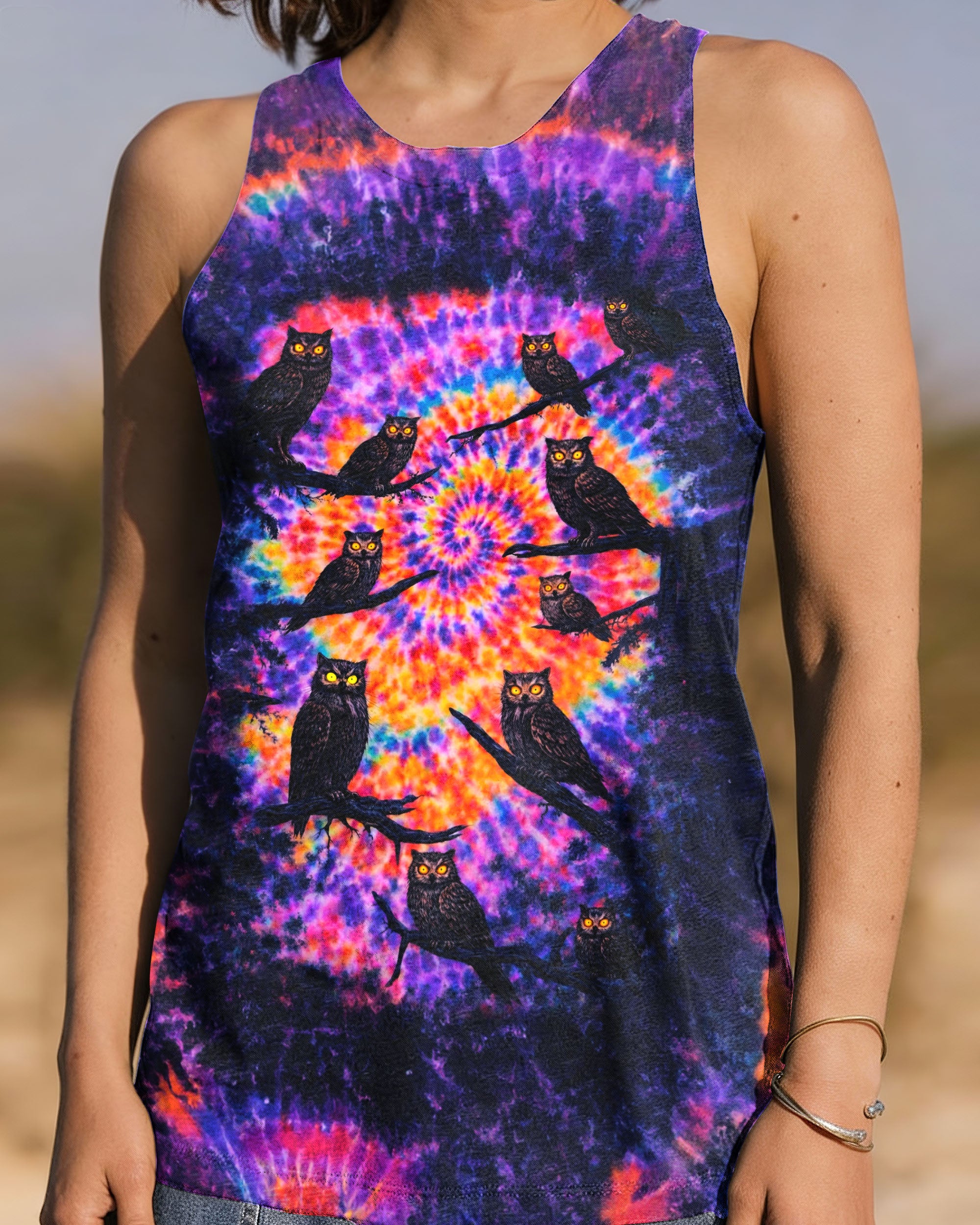OWL IN THE DARK SWIRL ALL OVER PRINT - TLNO1901262