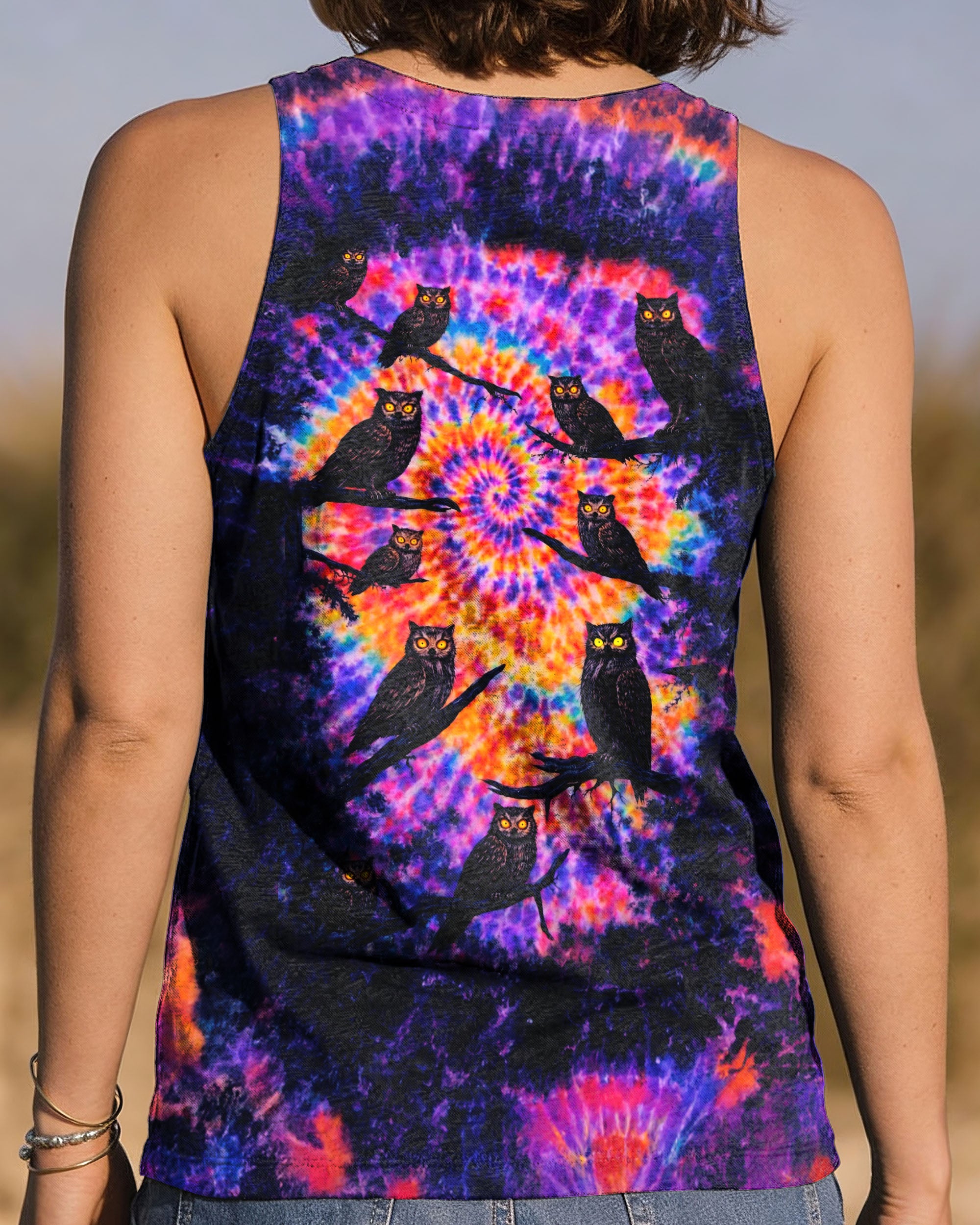 OWL IN THE DARK SWIRL ALL OVER PRINT - TLNO1901262