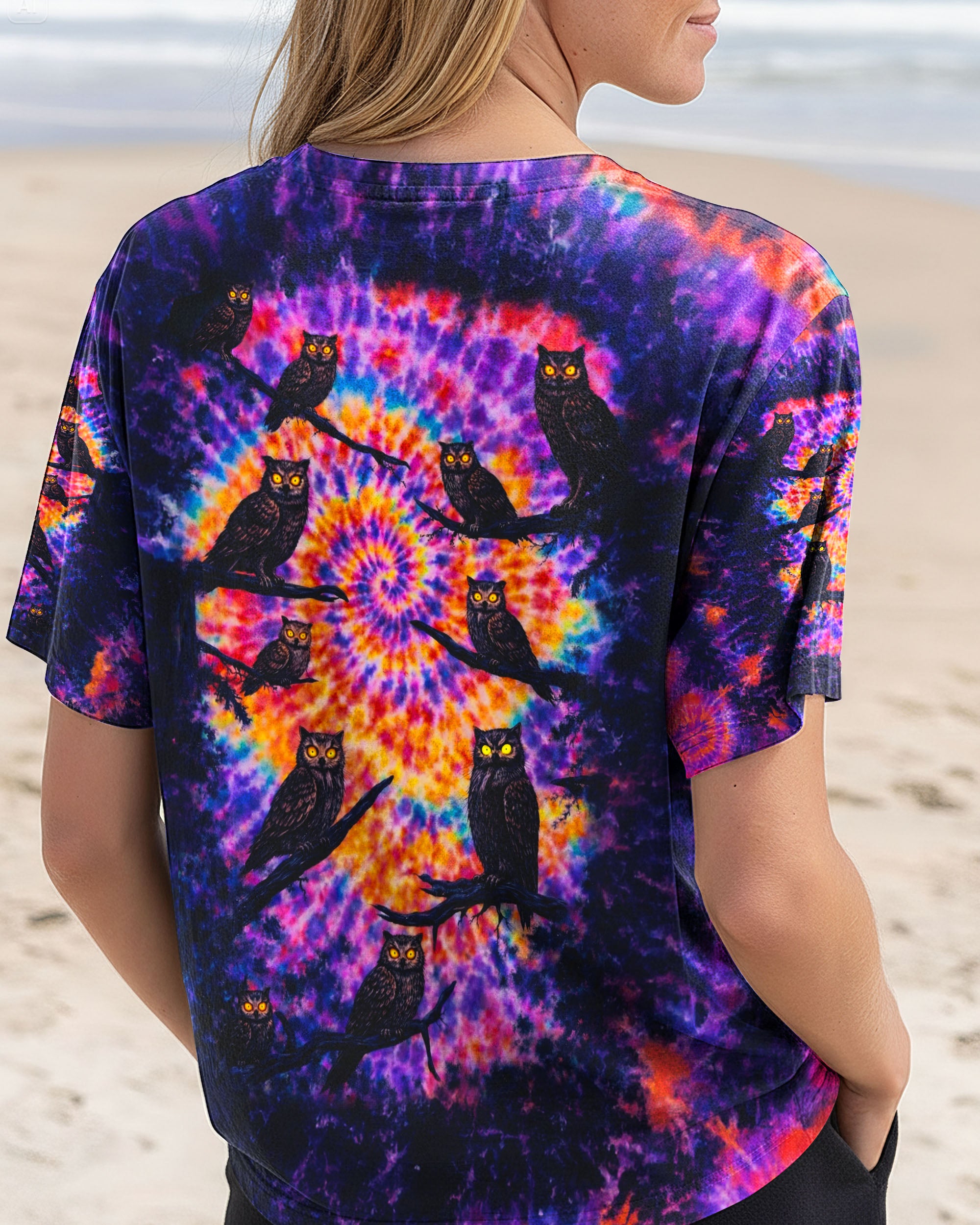 OWL IN THE DARK SWIRL ALL OVER PRINT - TLNO1901262