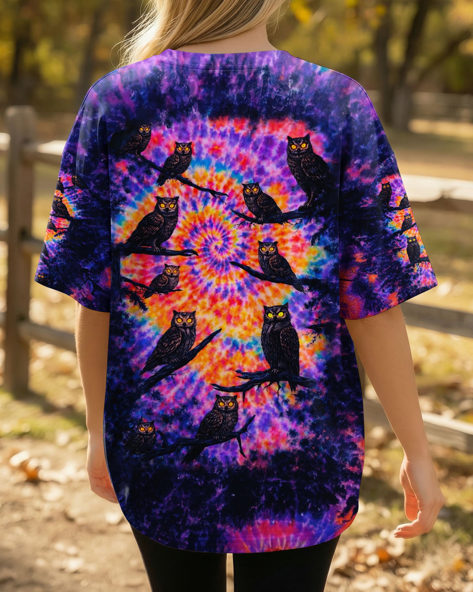 OWL IN THE DARK SWIRL ALL OVER PRINT - TLNO1901262