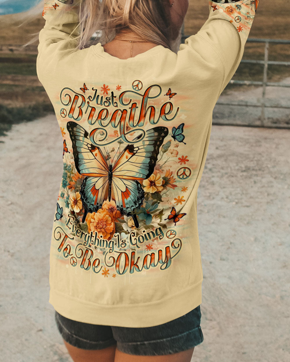 JUST BREATHE BUTTERFLY  ALL OVER PRINT - TLNO1903253