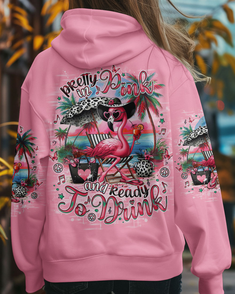 PRETTY IN PINK FLAMINGO LEOPARD ALL OVER PRINT - TLNO1904252