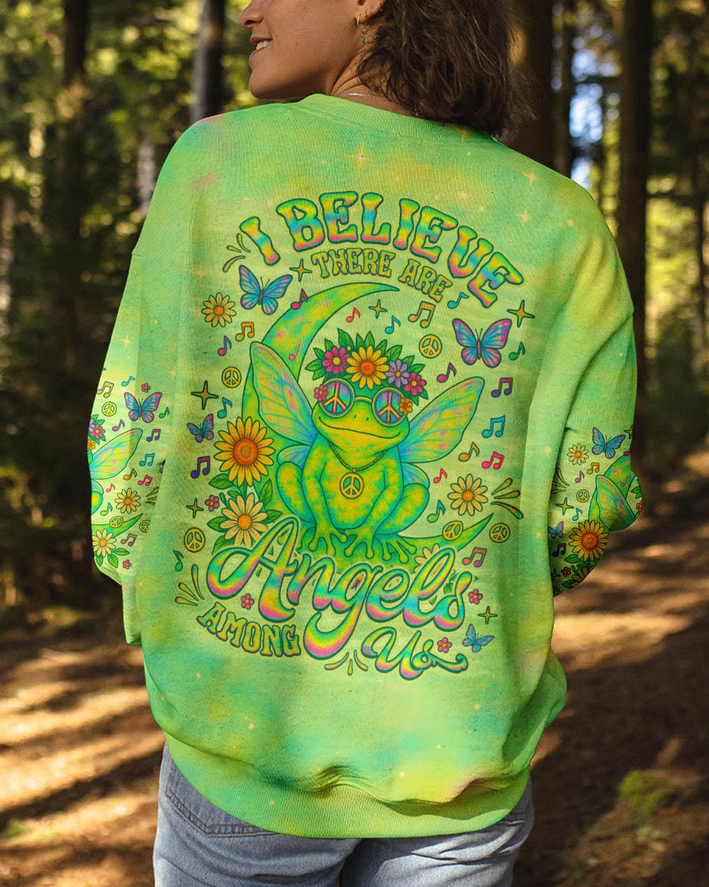 I BELIEVE THERE ARE ANGELS AMONG US FROG ALL OVER PRINT - TLNO1906252