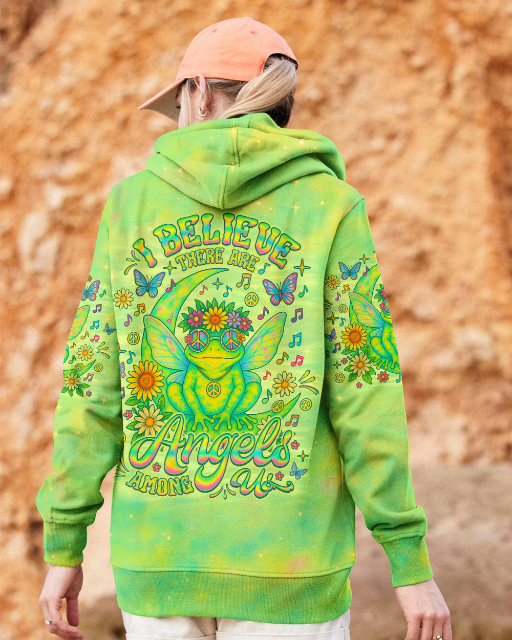 I BELIEVE THERE ARE ANGELS AMONG US FROG ALL OVER PRINT - TLNO1906252