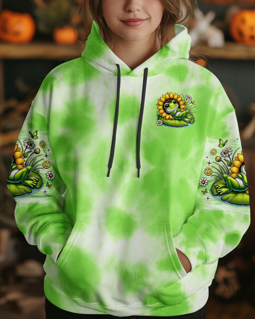 JUST BREATHE FROG ALL OVER PRINT - TLNO2006252